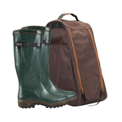 Aigle Parcour II ISO Wellington Boots in Bronze & Boot Bag