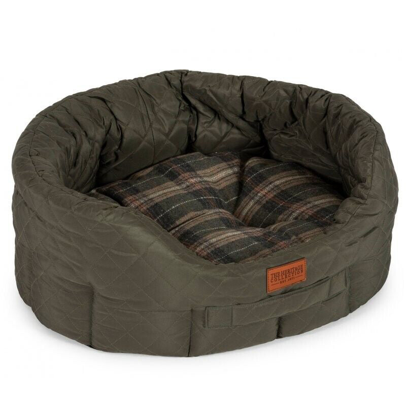 Ancol Sleepy Paws Heritage Quilted Oval Bed 52cm