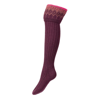 House of Cheviot Iona Lady Shooting Socks in Thistle