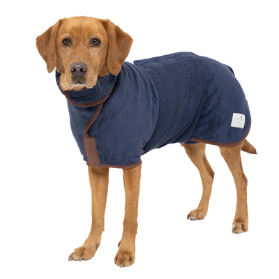 Ruff and Tumble New Country Dog Drying Coat in French Navy