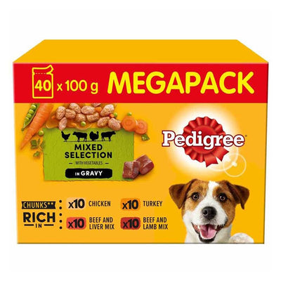 Adult Pouches Mixed Selection in Gravy 100g x 40pk - Cheshire Game Pedigree