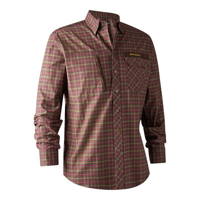 Aiden Shirt In Red Check - Cheshire Game Deerhunter