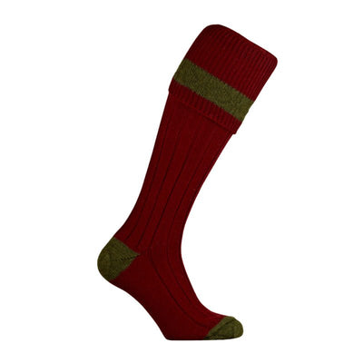Byron Shooting Socks in Burgundy - Cheshire Game Pennine Socks