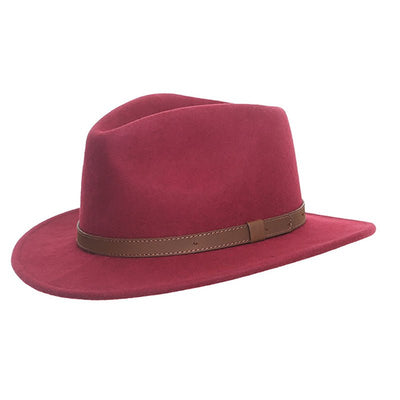 Colorado Wool Felt Crushable Hat in Maroon - Medium - Cheshire Game Denton Hats