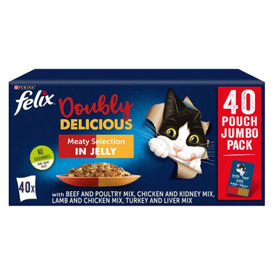 Doubly Delicious Meat Multipack Pouch (40 Pack x 100g) - Cheshire Game Felix