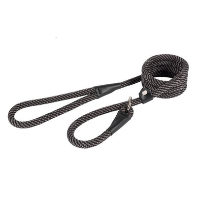 Extreme Rope Slip Lead Black & Grey 1.5m x 12mm - Cheshire Game Ancol