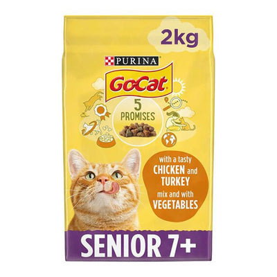 Go-Cat Senior 7+ Chicken, Rice & Veg 2kg - Cheshire Game Purina