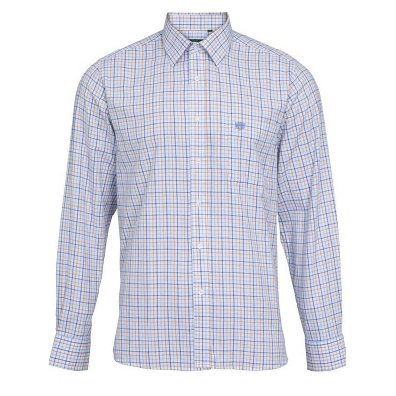 Ilkley Children's Check Country Shirt - Blue/Beige - Cheshire Game Alan Paine