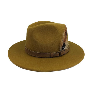 Ladies Ranger Wool Felt Crushable Hat in Khaki - Medium - Cheshire Game Denton Hats