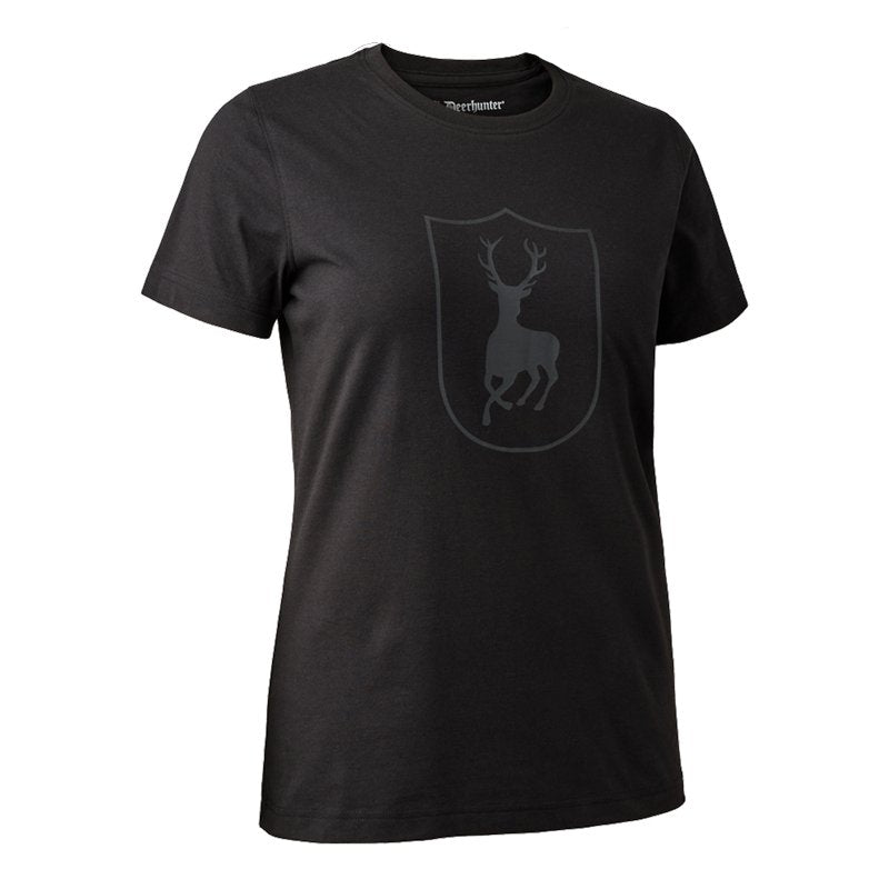 Lady Logo T-Shirt In Black - Cheshire Game Deerhunter
