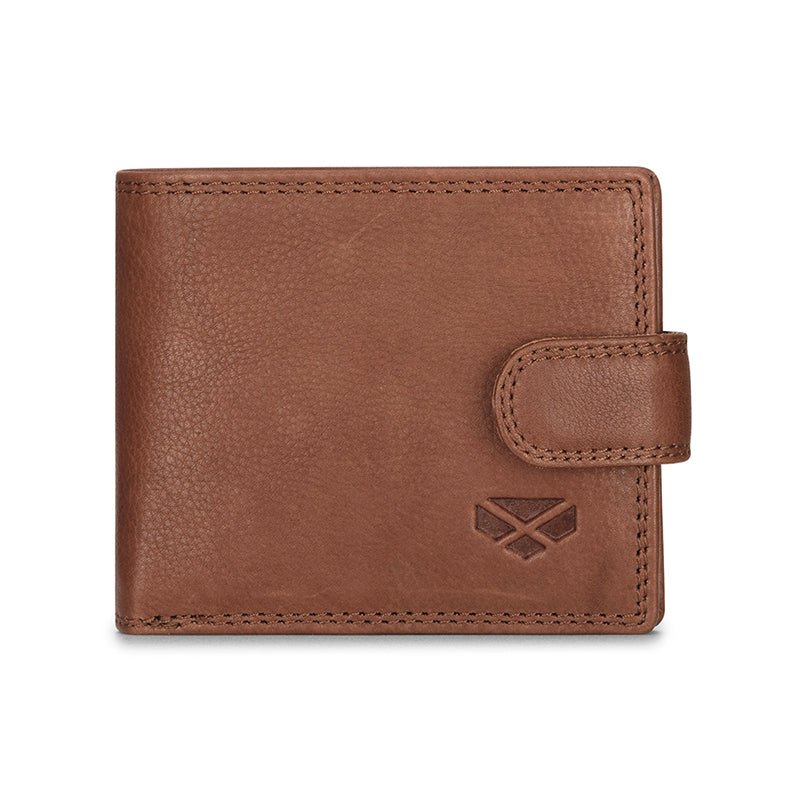 Monarch Leather Coin Wallet with Tab In Hazlenut - Cheshire Game Hoggs of Fife