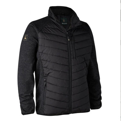 Moor Padded Jacket With Knit In Black - Cheshire Game Deerhunter