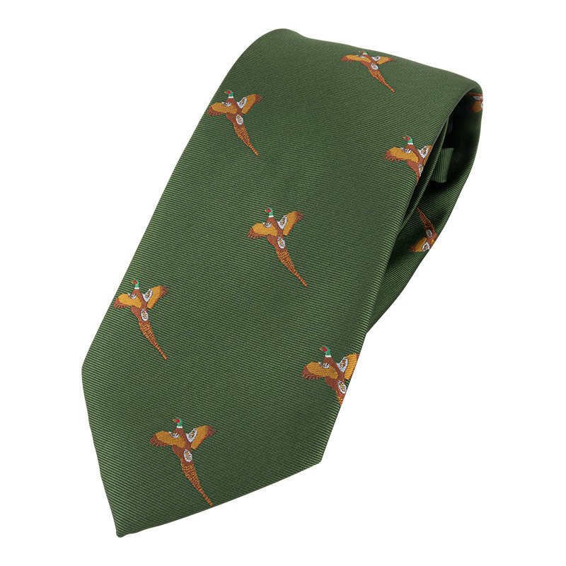 Pheasant Shooting Tie in Green - Cheshire Game Jack Pyke