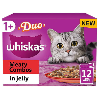 Pouch 1+ Duo Meaty Combos Jelly 85g 12-Pack x 4 - Cheshire Game Whiskas