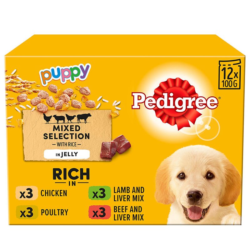Puppy Mixed Meat Selection & Rice 100g (12 Pack x 4) - Cheshire Game Pedigree