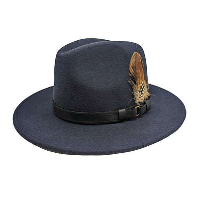 Ranger Wool Felt Crushable Hat in Navy - Cheshire Game Denton Hats