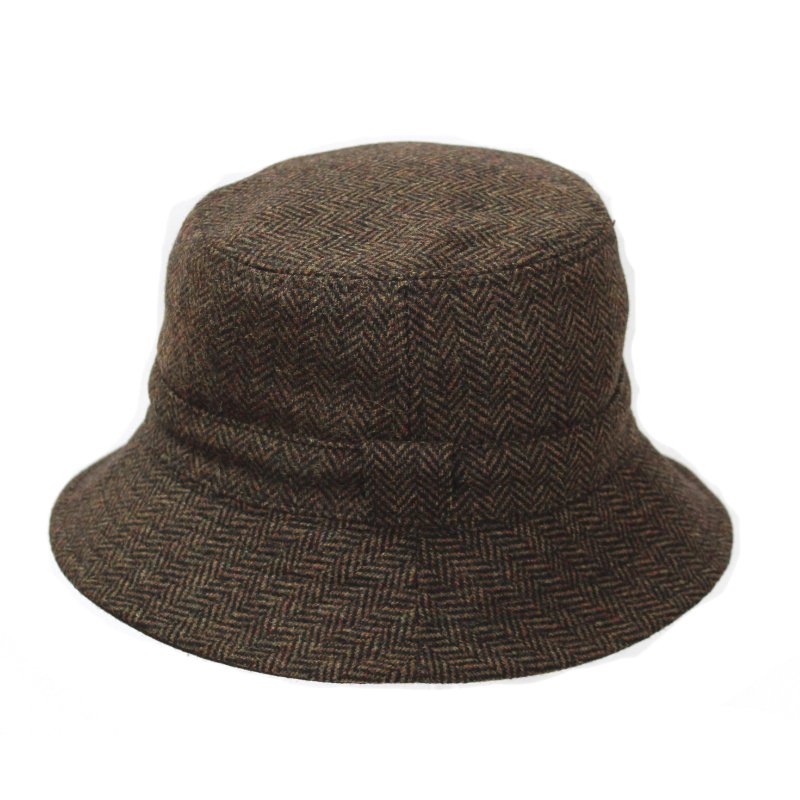 Reversible Tweed Hat in Brown Herringbone BR67 - Cheshire Game Denton Hats