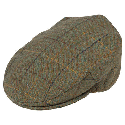 Rutland Men's Tweed Flat Cap In Dark Moss - Cheshire Game Alan Paine
