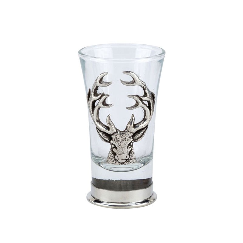 Shot Glass with Stag Motif in Presentation Box - Cheshire Game Bisley