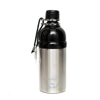 Stainless Steel Lick n Flow Dog Water Bottle 500ml - Cheshire Game Long Paws