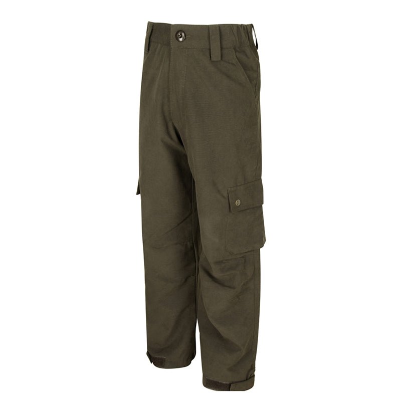 Struther Junior Waterproof Trousers In Green - Cheshire Game Hoggs of Fife