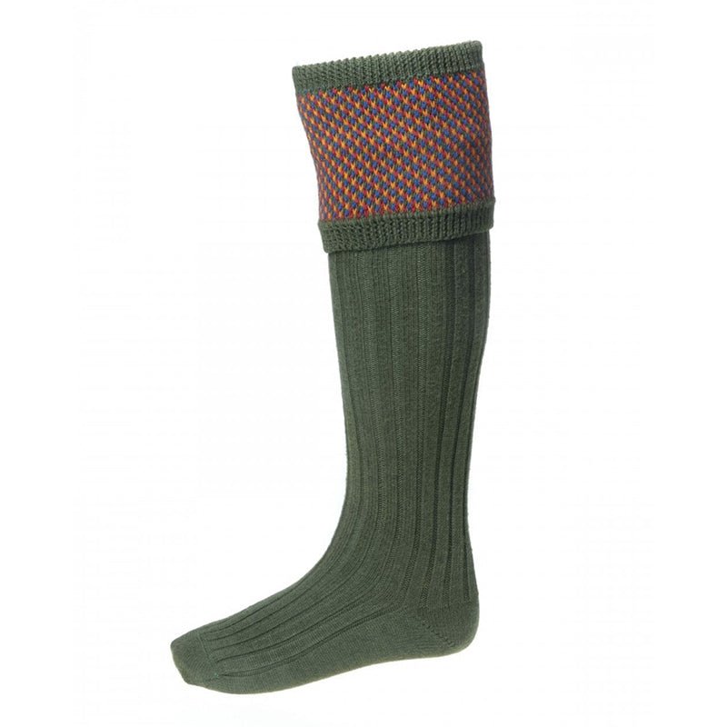 Tayside Shooting Socks in Spruce - Cheshire Game House Of Cheviot