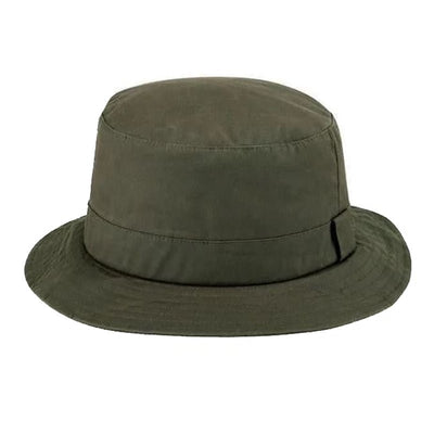 Waxed Bush Hat In Dark Olive - Cheshire Game Hoggs of Fife