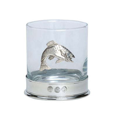 Whisky Glass with Trout Motif in Presentation Box - Cheshire Game Bisley